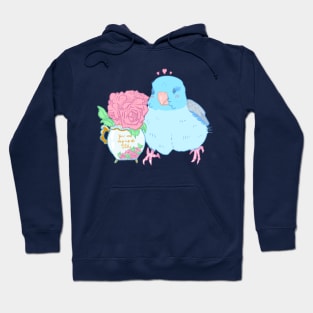 Blue Parrotlet Tea Party Hoodie